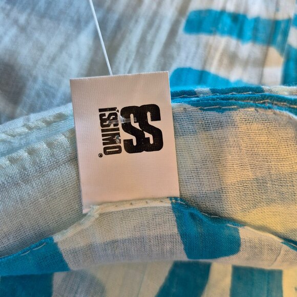 NWT  ISSIMO Destination Turquoise and White Wrap Scarf Sarong - Picture 8 of 10